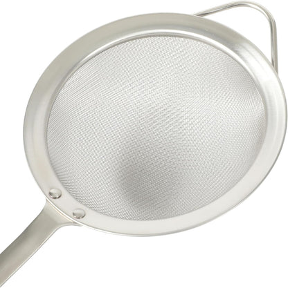 Sur La Table Kitchen Essential Stainless Steel W/Walnut Handle 5.5 Inch Mesh Strainer and Sifter