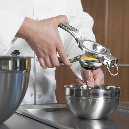 EcoJeannie Premium Quality Lemon Squeezer Stainless Steel w/Food Grade #304 Food Grade, Anti-Corrosive Premium Quality Manual Jumbo Size Squeezer, Manual Citrus Press Juicer, LS0001