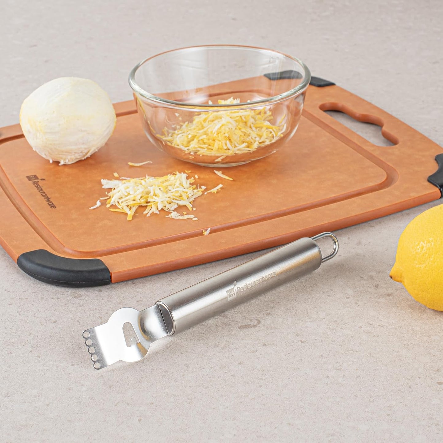 Restaurantware Met Lux 8 Inch x 1.20 Inch Melon Baller 1 Double Sided Mellon Ball Scoop - Dual Non-Slip Handle Stainless Steel Fruit Scooper For Evenly Scooping Fruits