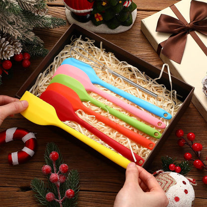 Baderke 24 Set Small Wire Whisk and Silicone Spatula Set Bulk for Cooking 7 Inch Mini Whisks Spatula Non Stick Flexible Kitchen Baking Tool Cookware for Cooking Party Favors Gift Supplies