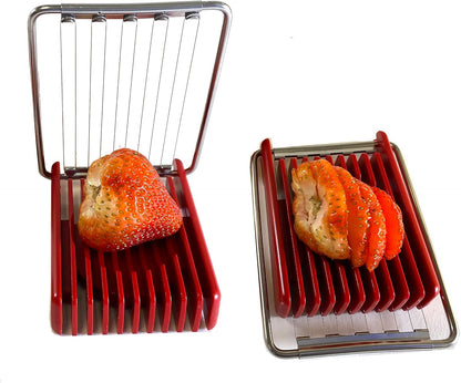 Norpro Dual Sided Flip N'Slice Slicer, Red, 4.25" x 3.25" x .88"
