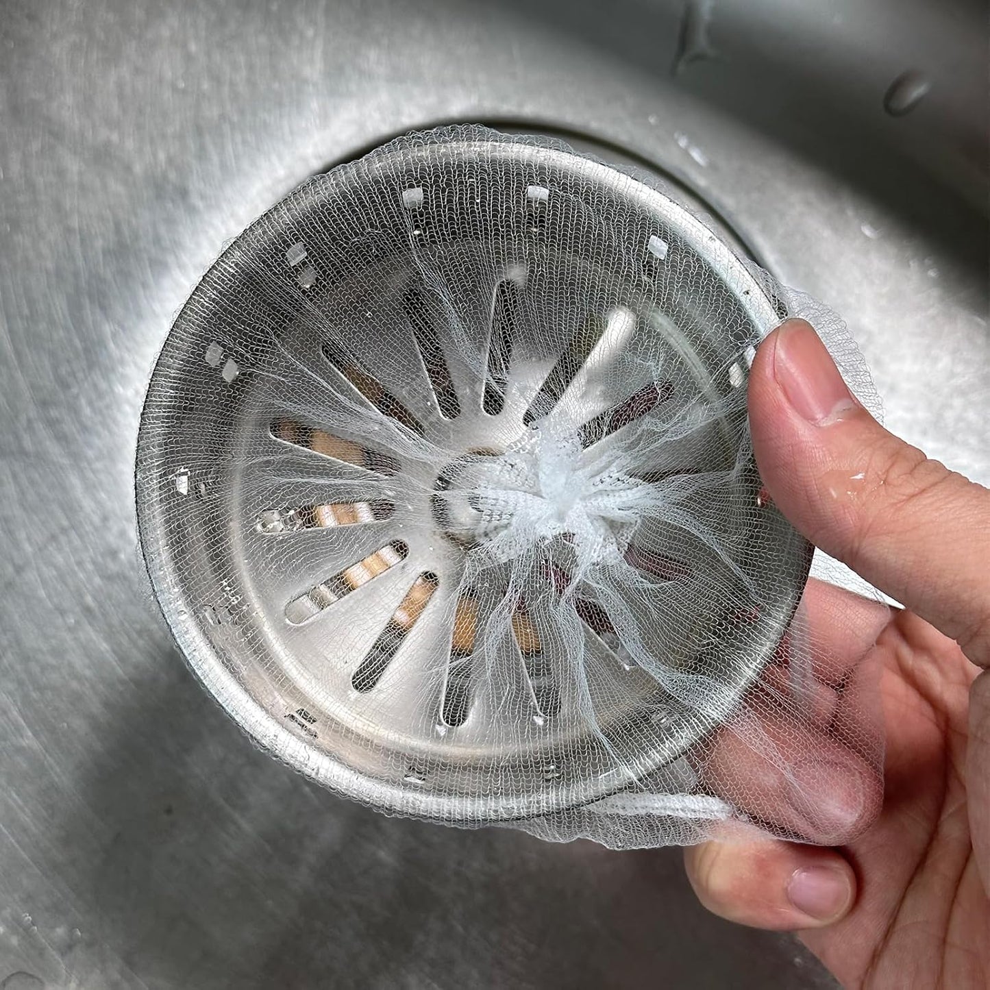 Kitchen Sink Drain Strainer Net Bag, 200 PCS Disposable Mesh Sink Strainer Filter Bag for Collecting Kitchen Drains Food Waste Leftover Garbage