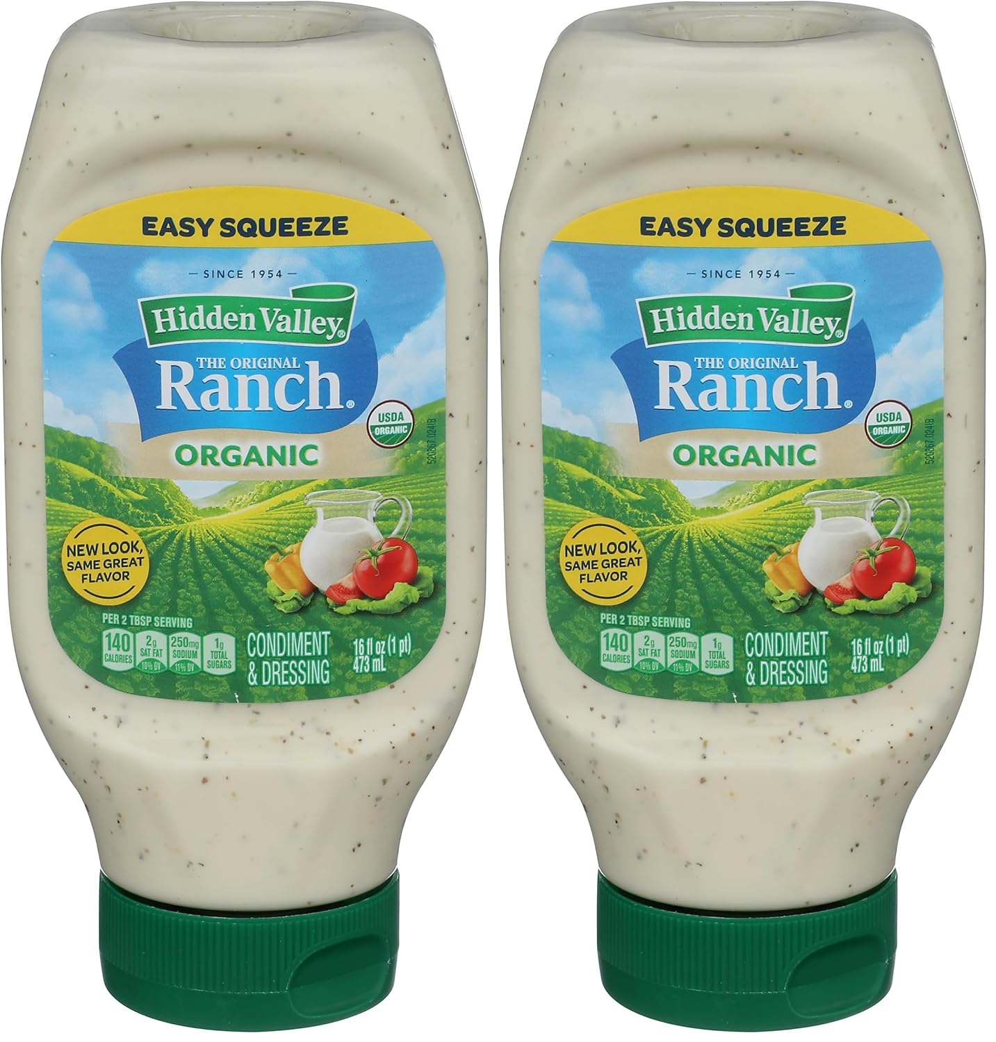Hidden Valley Original Ranch Organic Salad Dressing & Topping, Gluten Free - 16 Ounce Bottle (Package May Vary)