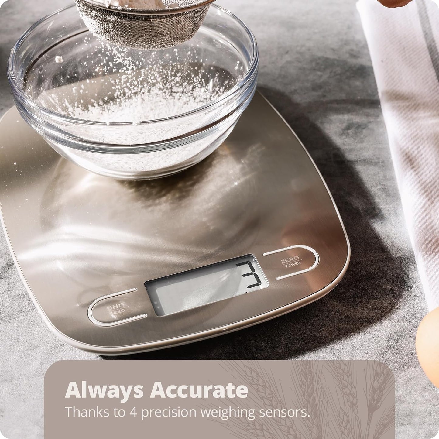 Greater Goods Food Scale – Digital Kitchen Scale, 1g Precision, Easy-Tare & Quick Conversion, Slim Compact Design, Durable & Portable | Ideal for Cooking, Baking & Meal Prep