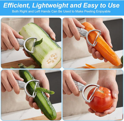 Vegetable Peeler - Stainless Steel Swivel Blade Fruit Peeler - Ergonomic Non-Slip Handle Veggie Peelers for Fruits And Vegetables