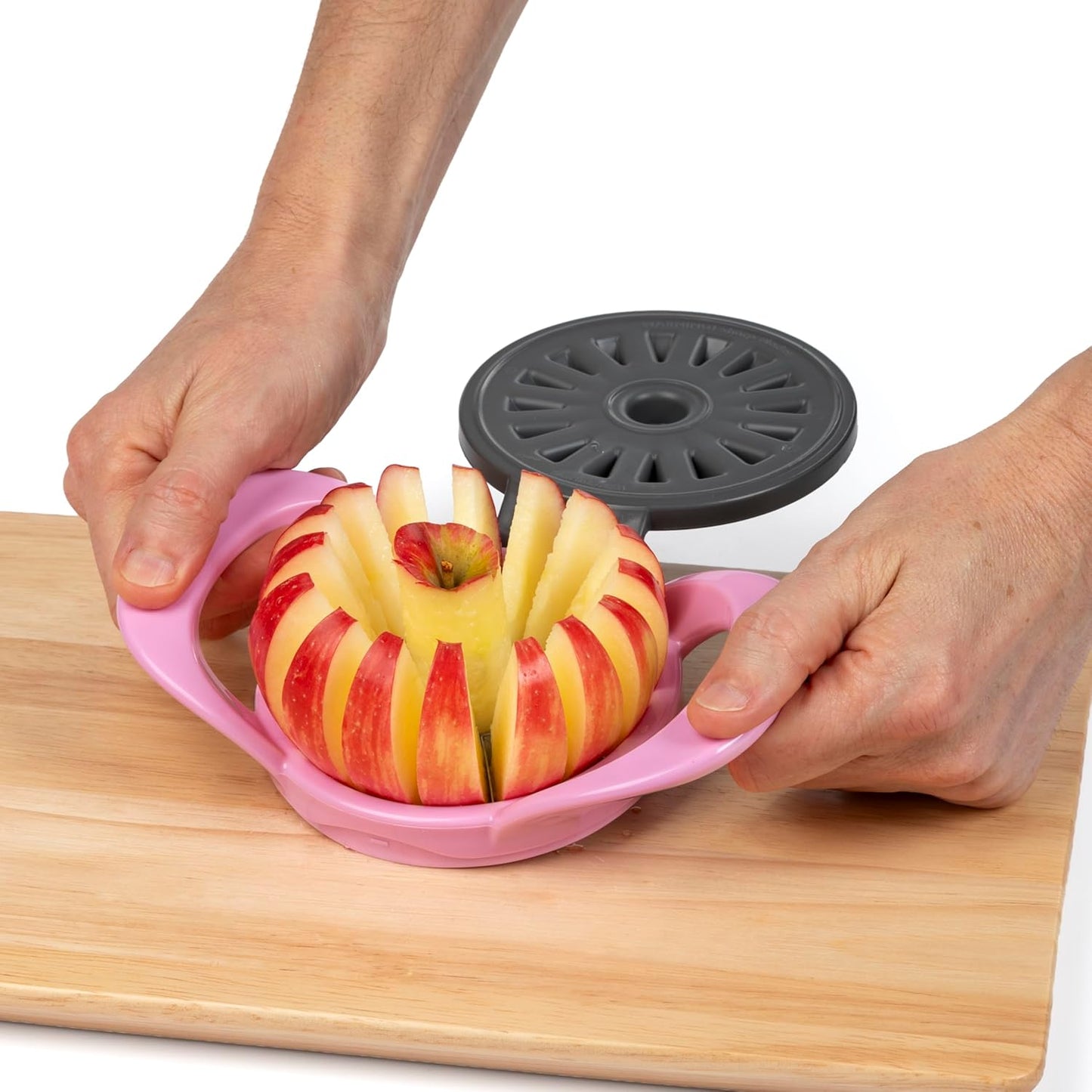 PrepWorks Dishwasher Safe Apple Slicer and Corer – 16-Slice Thin Apple Cutter with Safety Cover