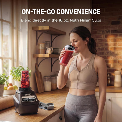 Ninja Kitchen System | All-in-One for Smoothies, Frozen Drinks, Veggie Chopper & More | With Full-Size Pitcher, 8 Cup Food Processor Bowl, (2) 18 oz. Cups, | 1200 Watt | Dark Grey | BR601AMZ