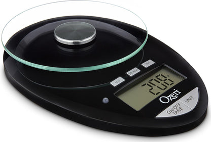 Ozeri Pro II Digital Kitchen Scale with Removable Glass Platform and Countdown Kitchen Timer (1 g to 12 lbs Capacity)