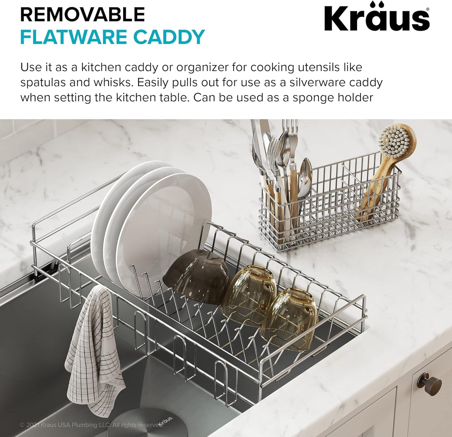 KRAUS Stainless Steel Colander for Workstation Kitchen Sink, CS-6