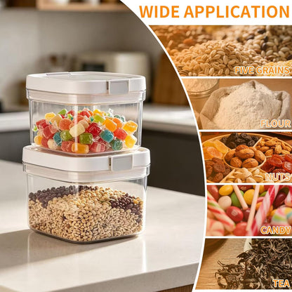 Coffee Container Compatible with Ryze Coffee,Baking Powder Container - 4.7 * 4.7 * 3.9 Inch, Airtight Storage Canister with Scoop,Kitchen Food Storage Soda,Grounds Coffee, Beans, Tea,800ml