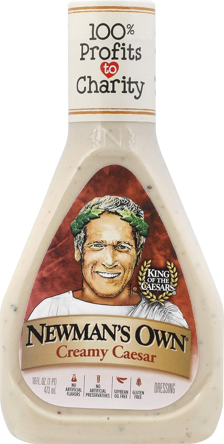 Newman's Own Salad Dressing, Caesar, 16-Ounce Bottles (Pack of 6)