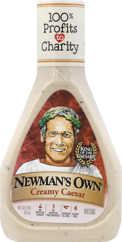 Newman's Own Salad Dressing, Caesar, 16-Ounce Bottles (Pack of 6)