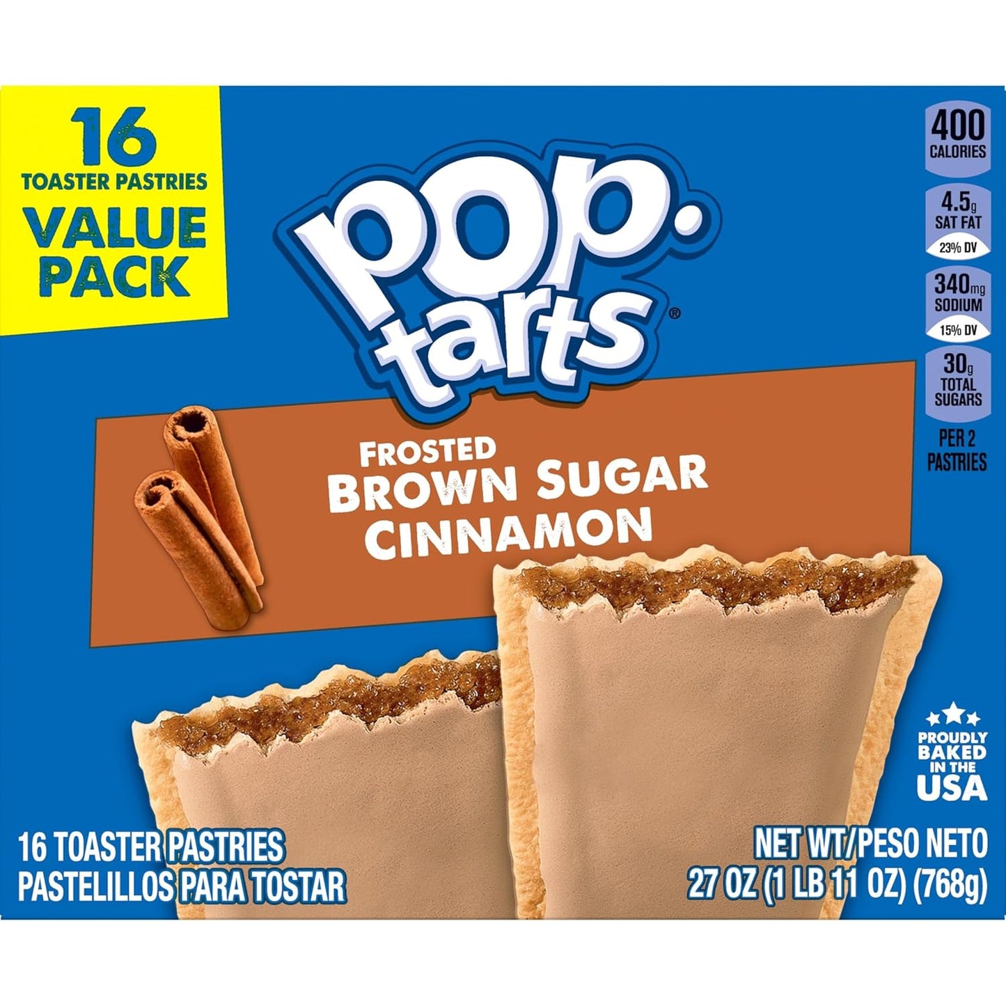 Pop-Tarts Toaster Pastries, Breakfast Foods, Kids Snacks, Value Pack, Frosted S'mores (64 Pop-Tarts)