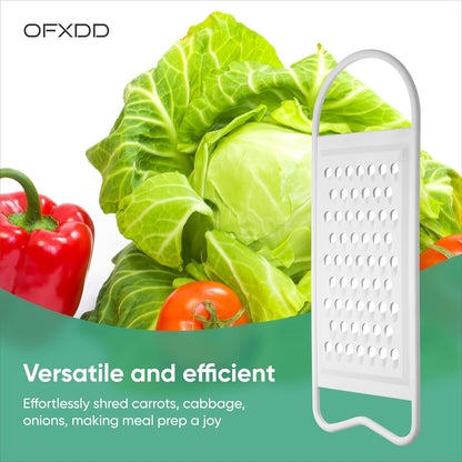 Graters for Kitchen - Shredder Kitchen with Handle - Flat Hand Grater - Plastic Graters, Peelers & Slicers for Potatoes, Carrots, Eggs, Mushrooms, Chocolate, Cheese