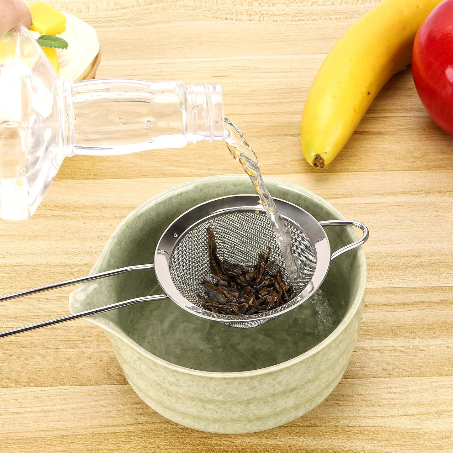 3 Pack Fine Mesh Strainer 304 Stainless Steel Small Sieve Sifter for Food, Tea, Juicing, Cocktail, Cooking (3.35")