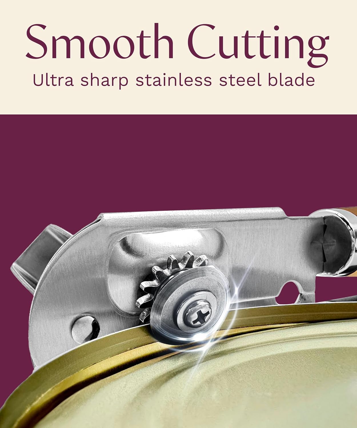 Premium Multifunction Magnetic Manual Can Opener and Bottle Opener, Heavy Duty Stainless Steel Sharp Cutting Blade and Oversized Easy Turn Knob, Soft-Touch Handle, Kitchen Use, Mauve