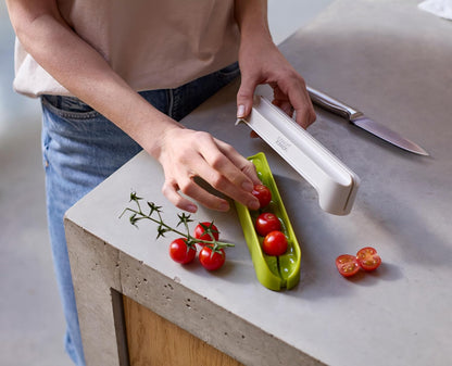 Joseph Joseph Halve-It Time Saving Slicing Tool, Small Fruit, Grape and Tomato slicer, BPA free, Dishwasher safe