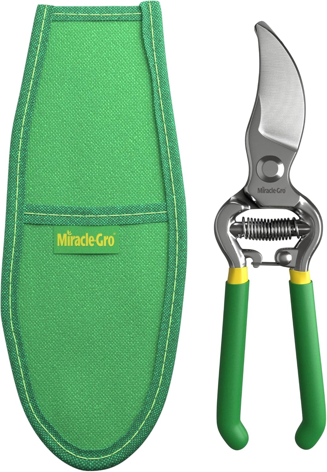 Miracle-Gro 8 in. All-Purpose Steel Garden Utility Shears with Serrated Blades – Comfort Grip Yard and Garden Scissors for Pruning Plants, Flowers, and Herbs