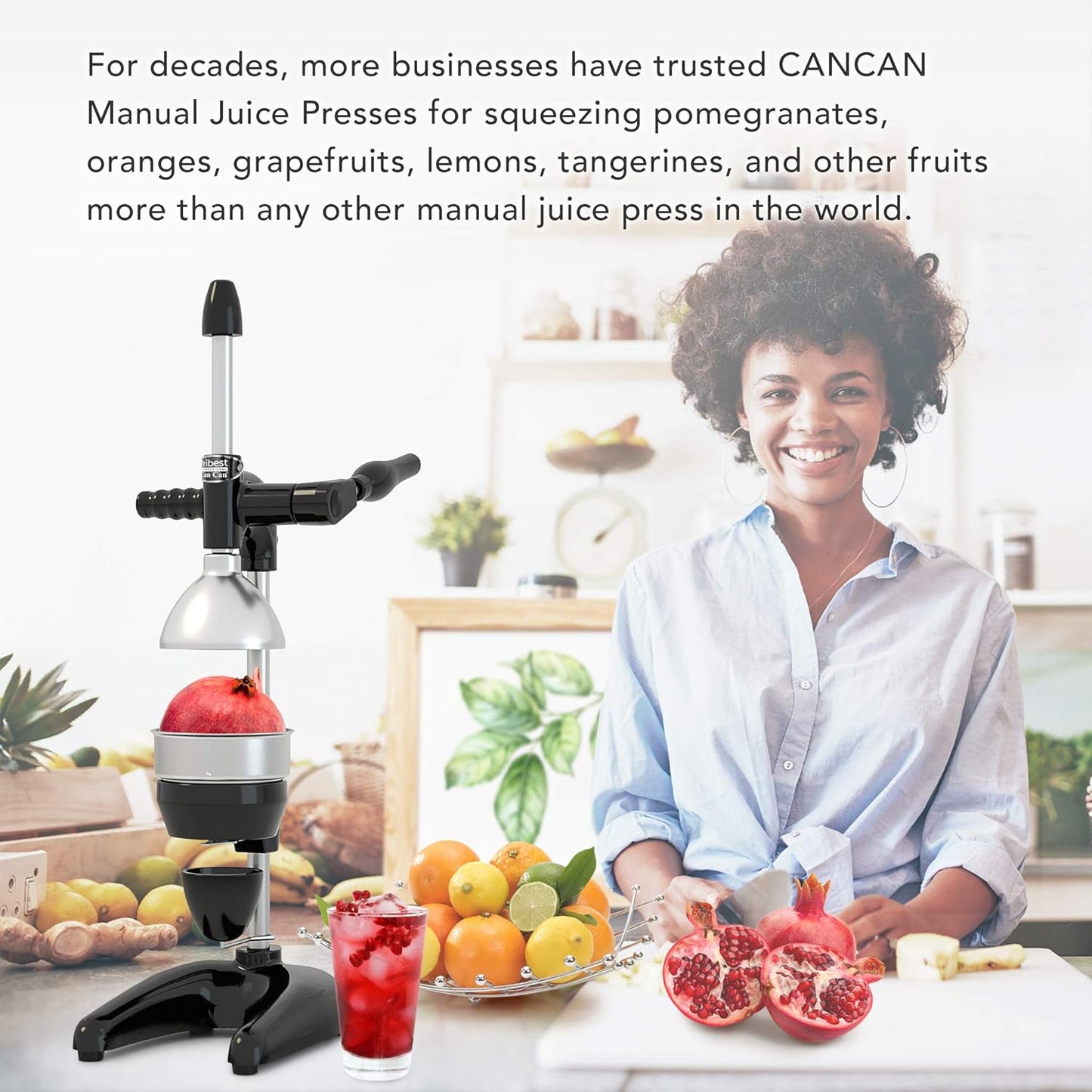 Tribest Pro MJP-105 XL Professional Manual Cold Press Juicer Machine for Pomegranates and Citrus (Purple)