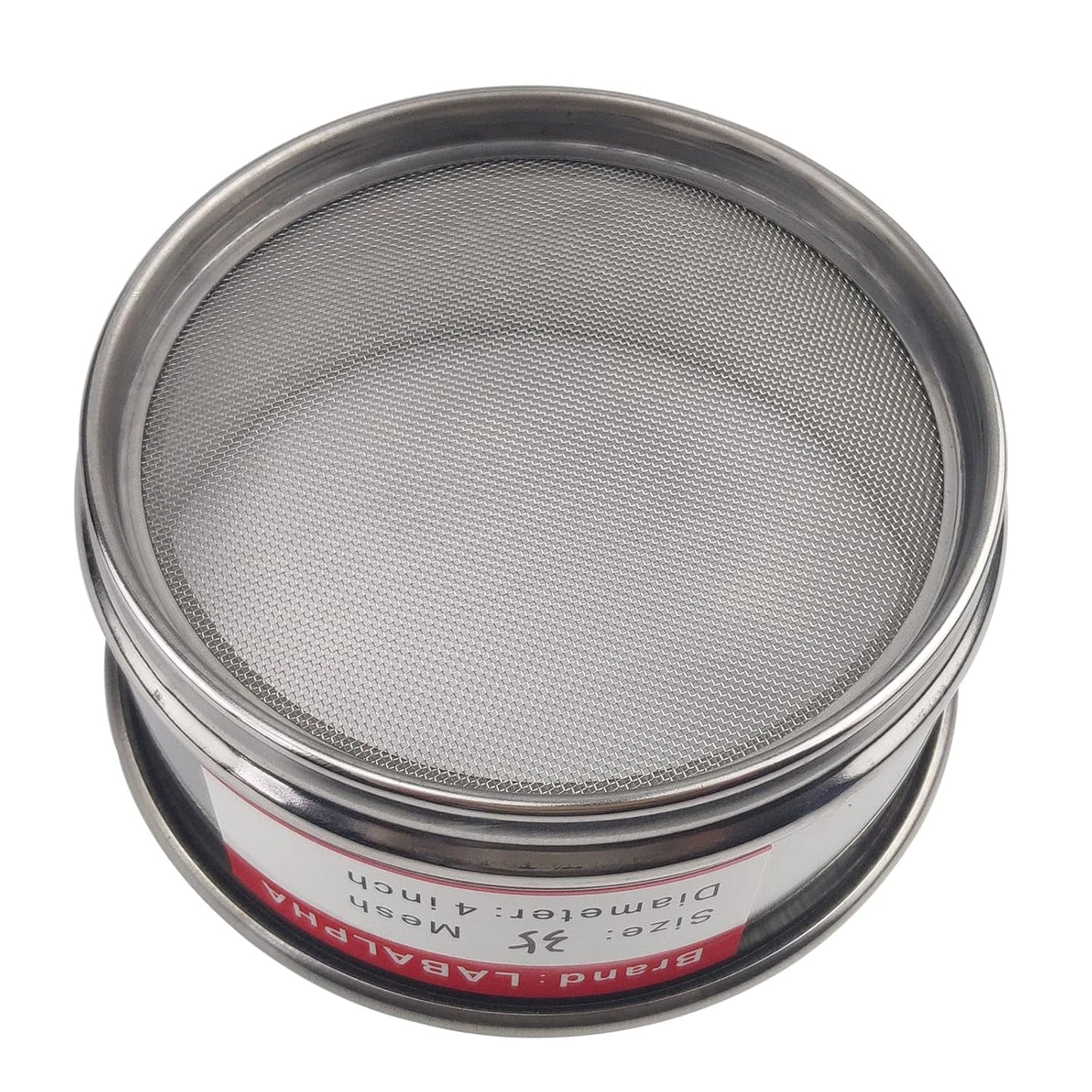 LABALPHA 70 Mesh Lab Sieves, Test Sieve #70 Mesh, 4'' Diameter, 304 Stainless Steel Wire Cloth (0.22mm)