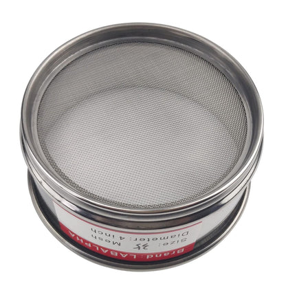 LABALPHA 70 Mesh Lab Sieves, Test Sieve #70 Mesh, 4'' Diameter, 304 Stainless Steel Wire Cloth (0.22mm)