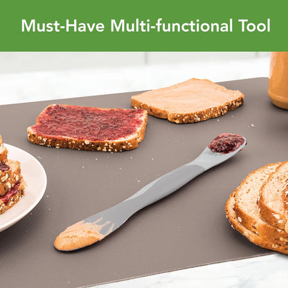 Tovolo Tool for Kitchen Meal Prep to Scoop Spread Slice and Scrape,White/Gray