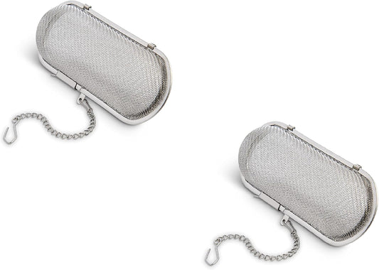 HIC Kitchen Fine Mesh Tea Strainer With Helper Handle, 18/8 Stainless Steel, 2.75-Inch, For Sifting, Straining, And Brewing Tea, Coffee, Or Cocktails