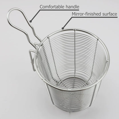 EIKS Spider Strainer Stainless Steel Wire Deep Basket for Hot Pot Cooking Spaghetti Pasta Noodles Dumpling - Rinsing, Straining, Draining Application