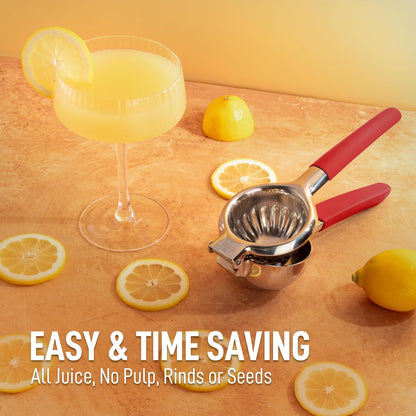 Lemon Squeezer Stainless Steel with Premium Quality Heavy Duty Solid Metal Squeezer Bowl - Large Manual Citrus Press Juicer and Lime Squeezer Stainless Steel - by Zulay Kitchen