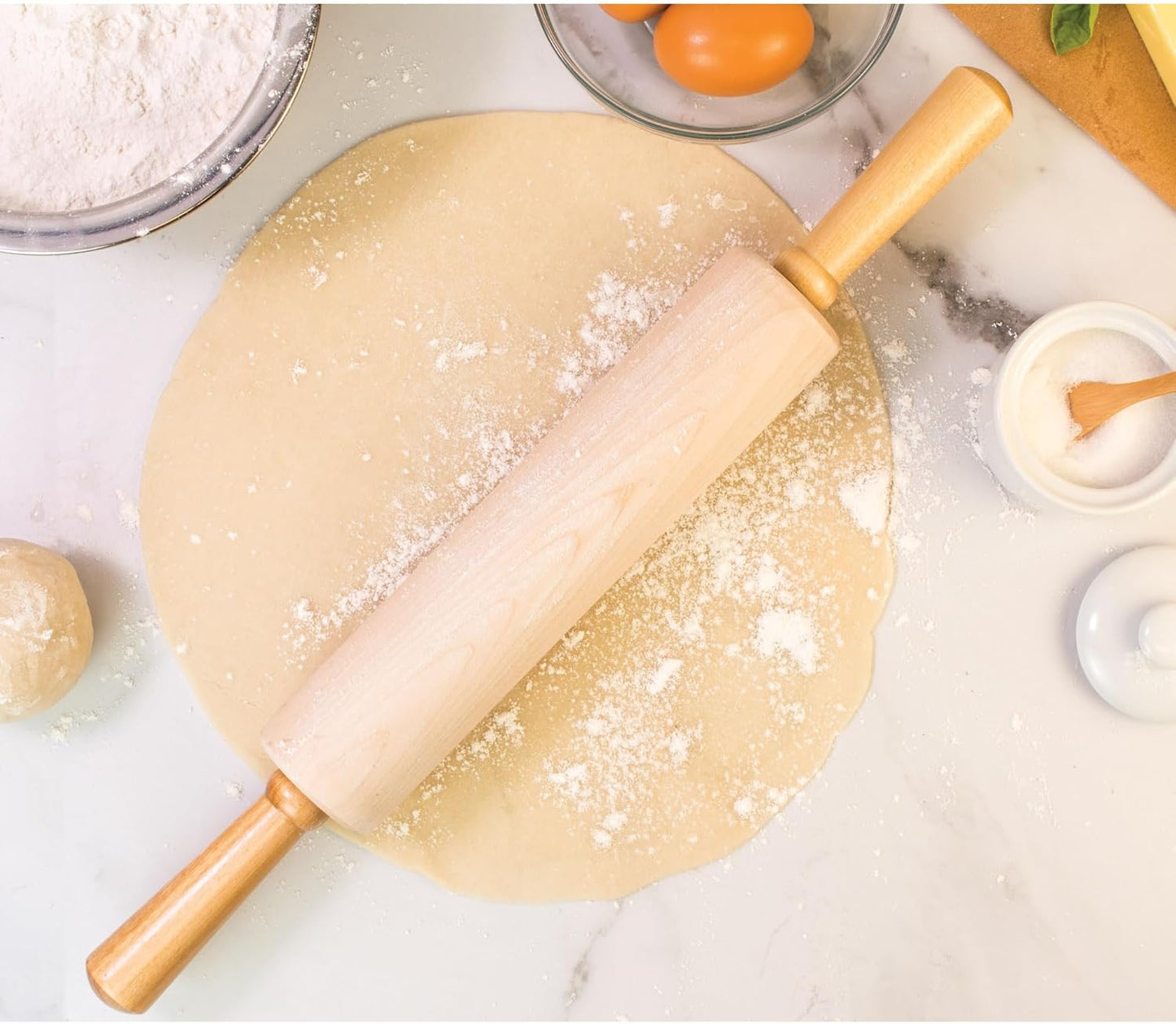 Mrs. Anderson’s Baking Rolling Pin Rings, Non-Stick Silicone, Set of 4 Ring Depths
