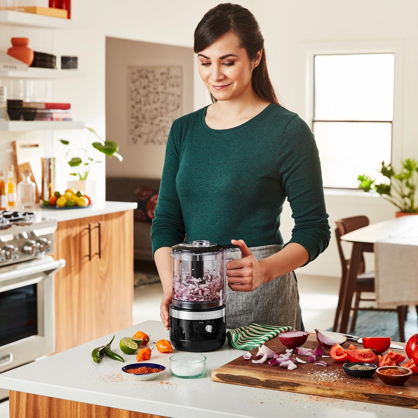KitchenAid 5 Cup Food Chopper KFC0516BM, Matte Black