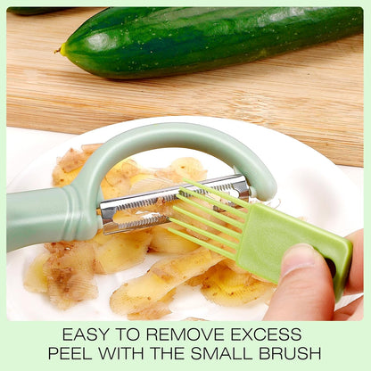 Senbowe Upgrade Potato Peeler for Kitchen, 6PCS Stainless Steel Vegetable Peeler, I and Y Veggie Food Peeler for Apple Fruit Carrot Zucchini Cucumber,Good Grip Makes Peeling Very Easy