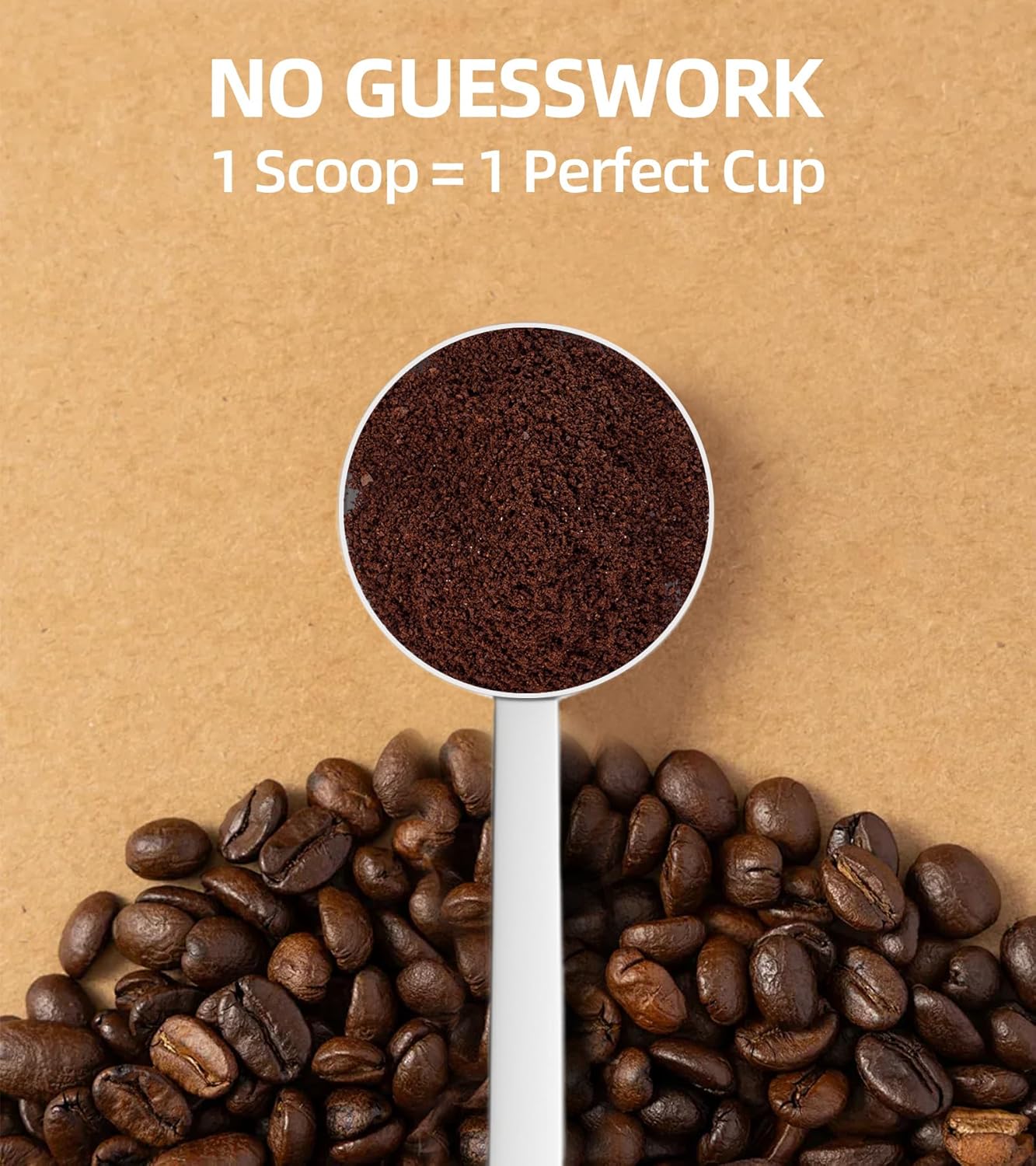 Ugotit Coffee Scoop for Ground Coffee, Long Handle Measuring Spoon for Protein Powder, Baking, 2 Tablespoon 18/8 Stainless Steel Coffee Scoop,Hanging Hole
