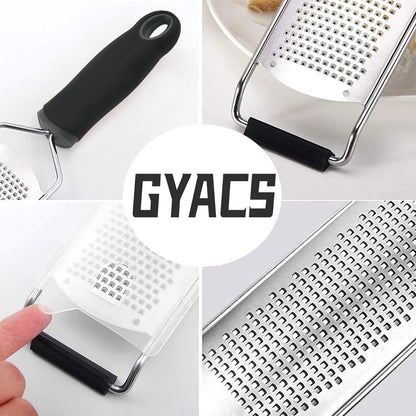 Stainless Steel Handheld Cheese Grater，Heavy Duty Zester for Chocolate，Ginger，Vegetables，Citrus，Garlic & More ，Ergonomic Handle，Easy to Clean Kitchen Tool