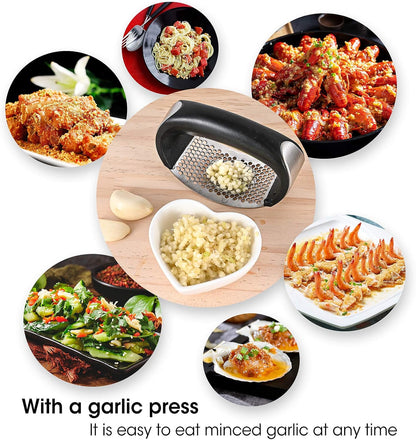 Garlic Rocker Stainless Steel Silicone Garlic Peeler Garlic Press Rocker - Three-piece Suit
