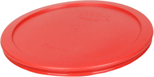 Pyrex 7402-PC (2) Blue and (2) Red Food Storage Replacement Lid (This Lid Fits the Pyrex 7402 6-Cup SCULPTED MIXING BOWL and 7203 7-Cup Glass Bowl) - Made in USA