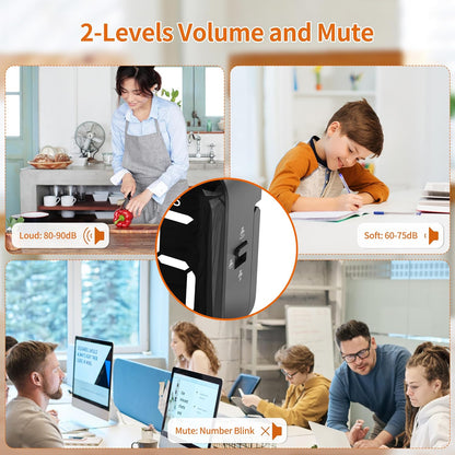 VOCOO Magnetic Kitchen Timer for Cooking with Count Up Countdown, Digital Timer Battery Powered with Large Display, 2 Brightness and Volume Levels for Classroom, Teacher, Kids (Red)