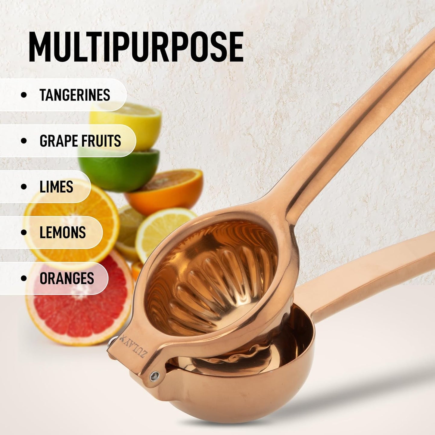 Lemon Squeezer Stainless Steel with Premium Quality Heavy Duty Solid Metal Squeezer Bowl - Large Manual Citrus Press Juicer and Lime Squeezer Stainless Steel - by Zulay Kitchen