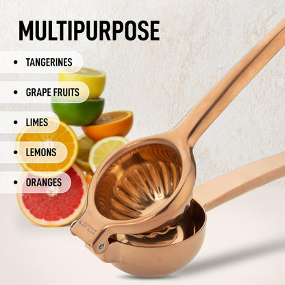 Lemon Squeezer Stainless Steel with Premium Quality Heavy Duty Solid Metal Squeezer Bowl - Large Manual Citrus Press Juicer and Lime Squeezer Stainless Steel - by Zulay Kitchen