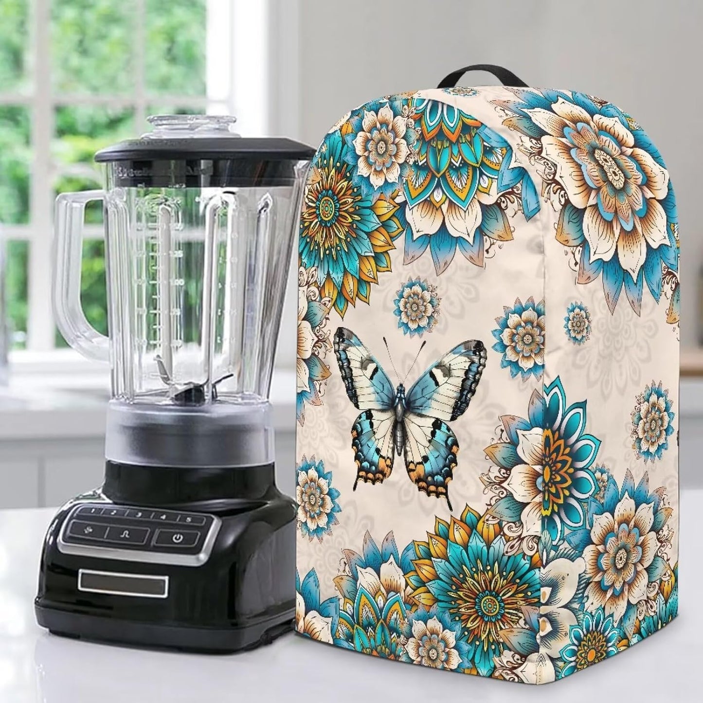 Coffee Pastry Blender Dust Cover with Drawstring Field Stand Mixer or Coffee Maker Cover Anti Fingerprint Polyester Appliance for Home Kitchen Decor