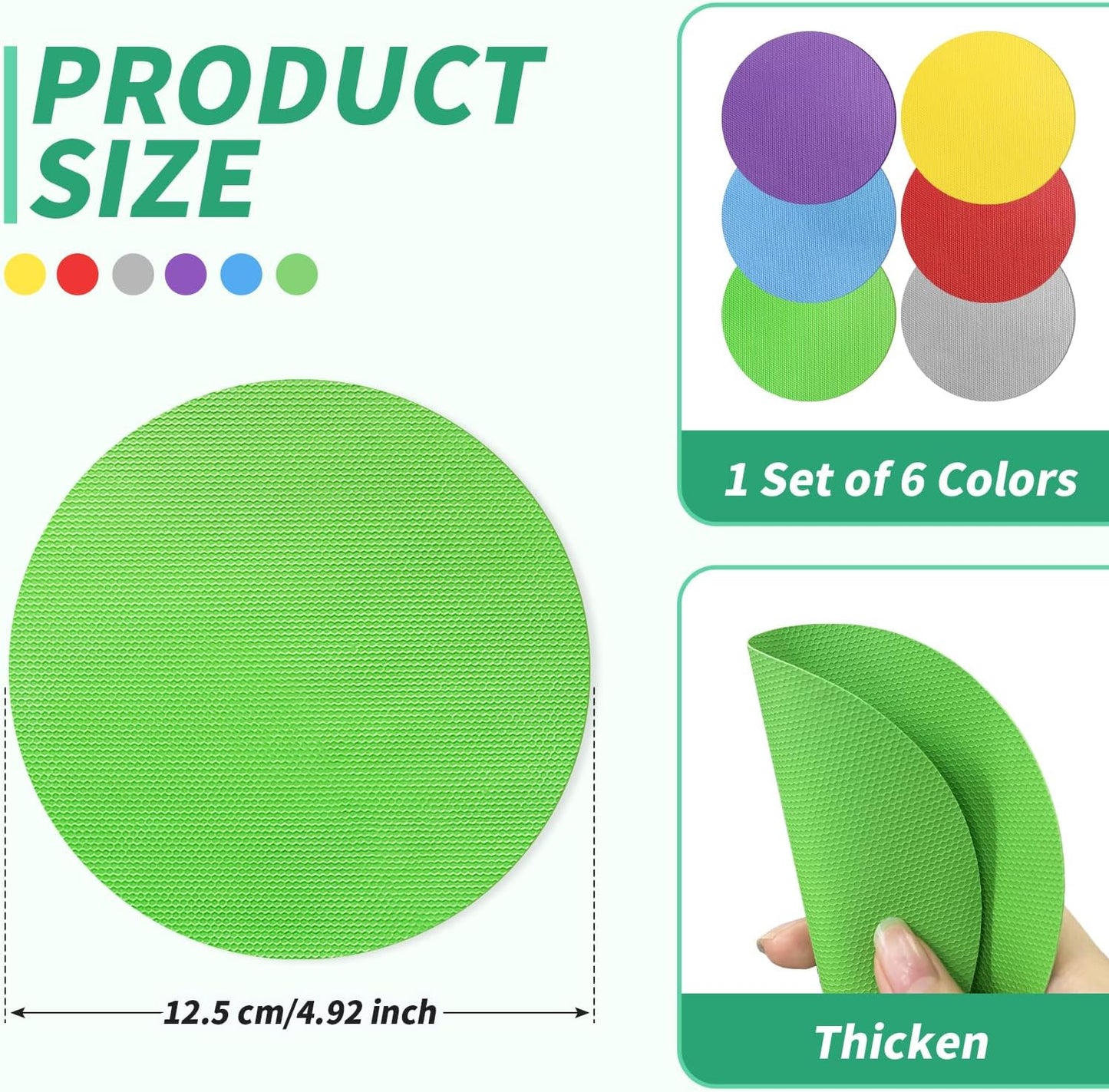 4PCS Jar Opener for Seniors with Arthritis - Rubber Gripper Pads, Bottle & Can Opener, Kitchen Gadgets (Light Blue + Green)