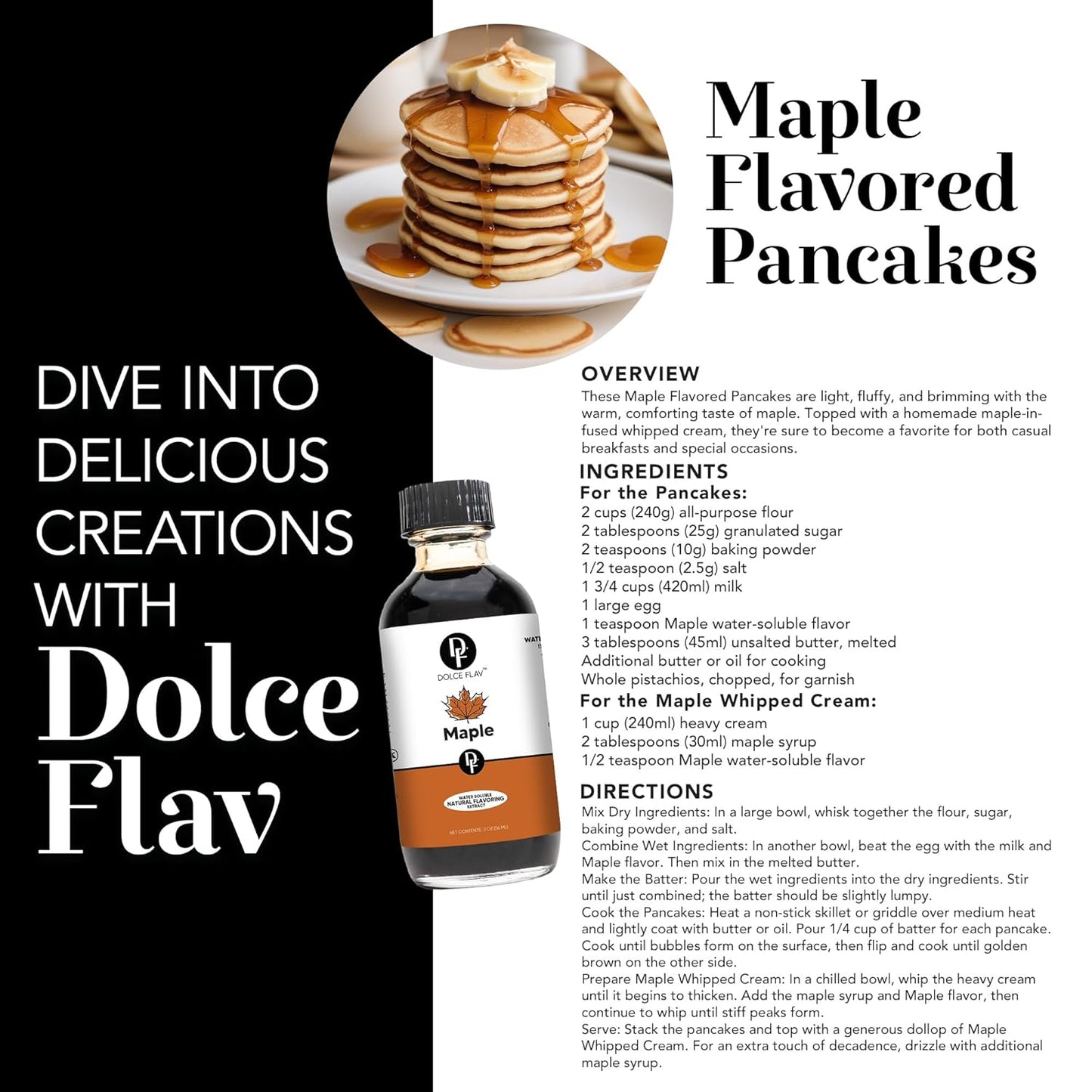 Dolce Flav Cheesecake Extract – 2 Ounce Water-Soluble Kosher, Sugar-Free, Concentrated Creamy Flavor for Desserts, Frostings & Pastries, Includes Measured Dropper