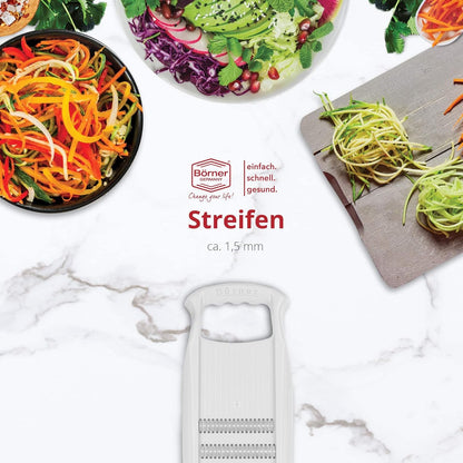 BORNER Roko PowerLine | Vegetable Grater Börner - Quality Made in Germany, Color:Orange