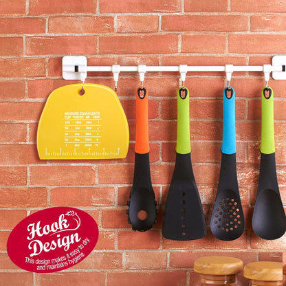 Teenitor 2 Pieces Dough Cutter, Bench Scraper Plastic, Sourdough Scraper, Dough Scraper with Measuring Scale, Multipurpose Food Scrapers for Dough, Cake, Bread, Icing Yellow and Green