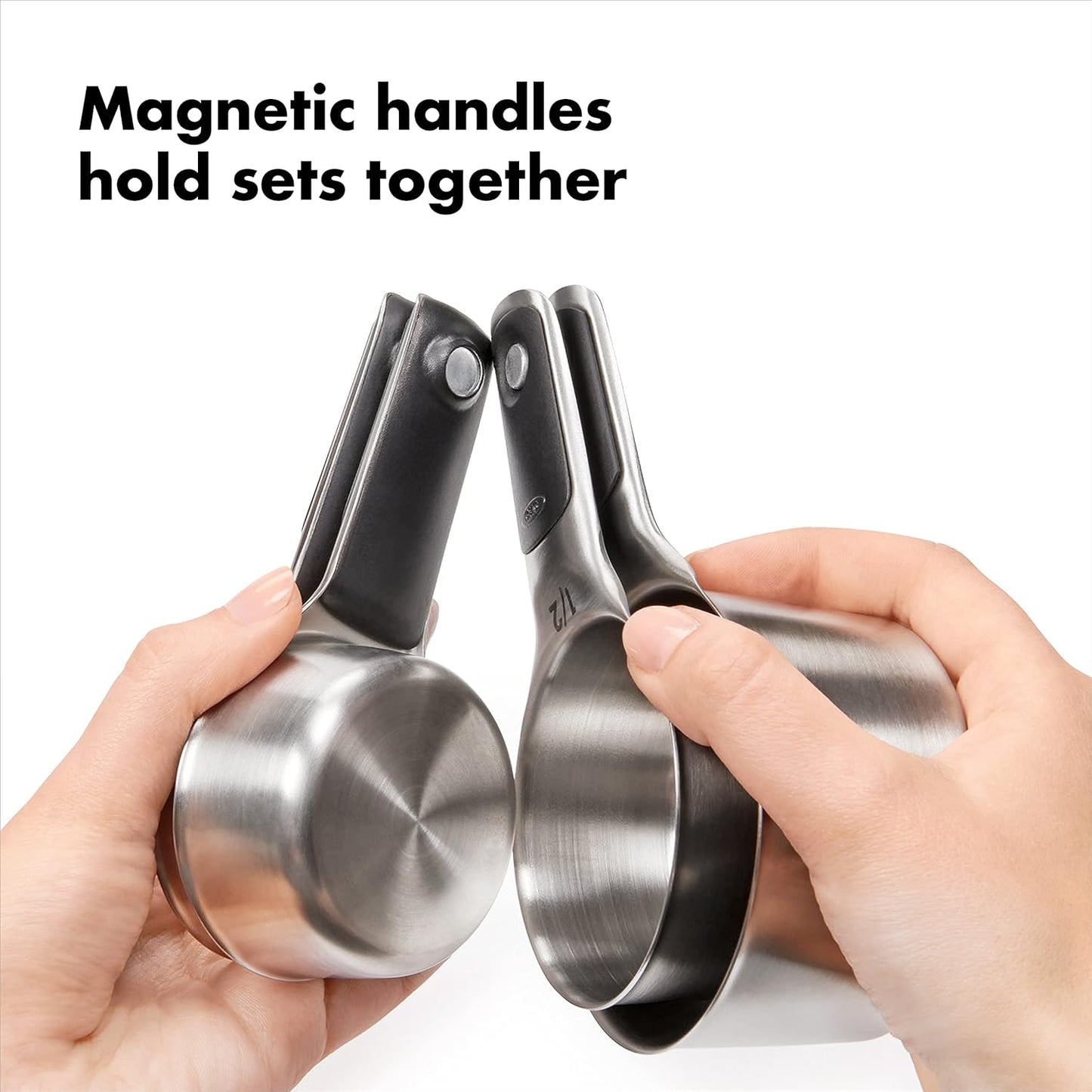 OXO Good Grips 4 Piece Stainless Steel Measuring Spoons with Magnetic Snaps