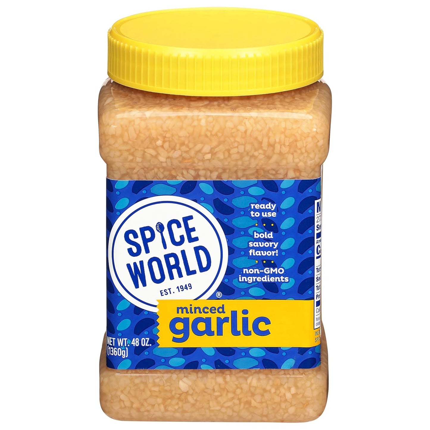 Spice World Squeezable Minced Garlic – Value 20oz Garlic Container – Ready-to-Use Seasonings for Cooking, Simply Squeeze the Convenient Package to Easily Add Flavor Without the Prep Work or Mess