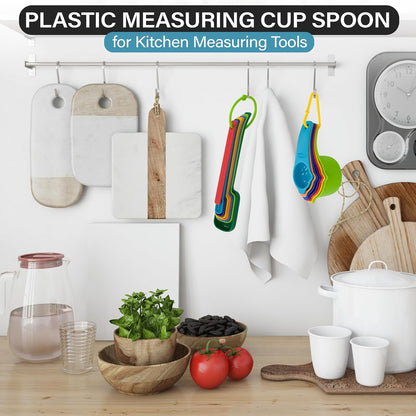 Measuring Cups and Spoons Set of 9, Utensils for Dry and Liquid Ingredients, Copper Kitchen Accessories, Rose Copper Decor for Home, Stackable, Sturdy Stainless Steel