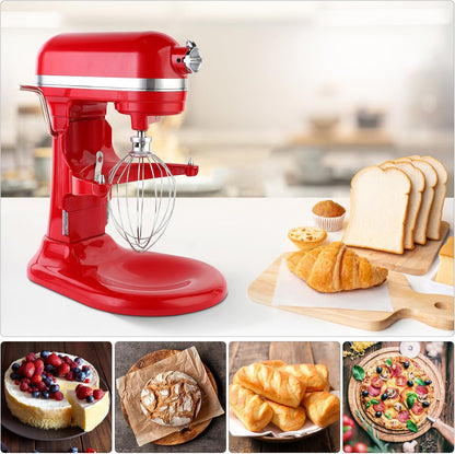 Stainless Steel 3 Piece kit Attachments，Dough Hook 6 Wire Whisk Flat Beater Compatible with KitchenAid 5 Plus -6QT Mixer，Bowl Lift Stand Mixer Accessory，Rust Resistant，Dishwasher Safe