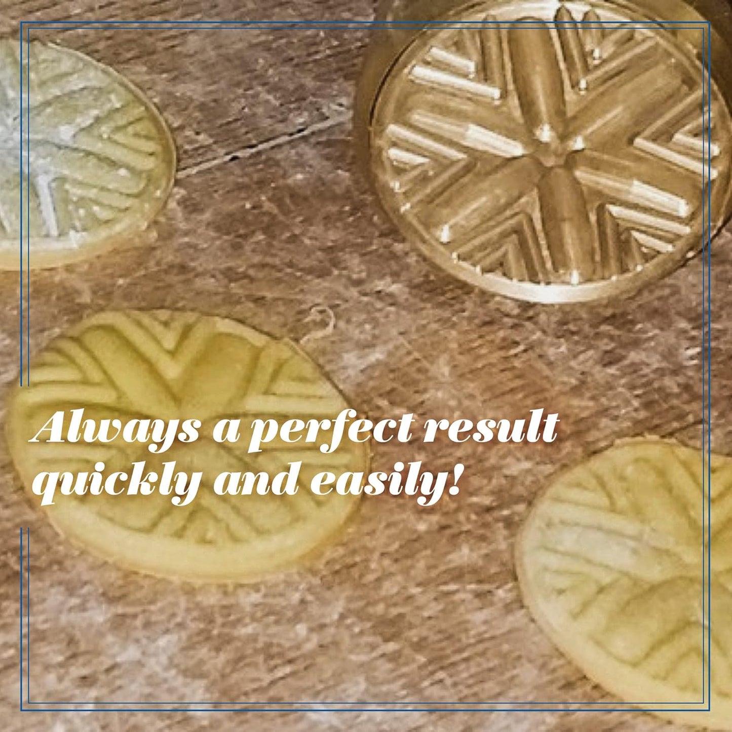La Gondola Homemade Ravioli Stamp - Square Festooned 1.77x1.77in | Italian Pasta Making Tool for Home and Business | Brass & Natural Wood | Easy to Use Ravioli Stamp | Ravioli Cutter Made in Italy