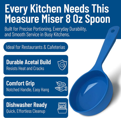 Carlisle FoodService Products 492304 Perforated Short Handle Portion Control Spoon, 1 oz, Yellow